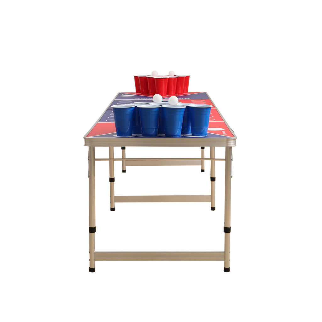 Beer Pong bord m. Flip cup - Officielle mål