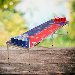 Beer Pong bord m. Flip cup - Officielle mål